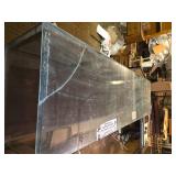 Large Vintage Glass Top and Wood Shop or Store Counter
