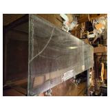 Large Vintage Glass Top and Wood Shop or Store Counter