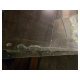 Large Vintage Glass Top and Wood Shop or Store Counter