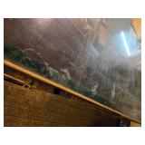 Large Vintage Glass Top and Wood Shop or Store Counter