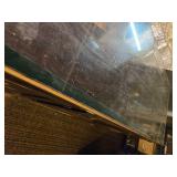 Large Vintage Glass Top and Wood Shop or Store Counter