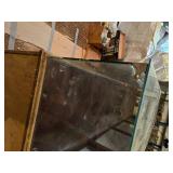 Large Vintage Glass Top and Wood Shop or Store Counter