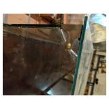 Large Vintage Glass Top and Wood Shop or Store Counter
