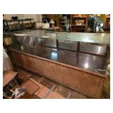 Large Vintage Glass Top and Wood Shop or Store Counter