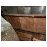 Large Vintage Glass Top and Wood Shop or Store Counter