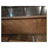 Large Vintage Glass Top and Wood Shop or Store Counter