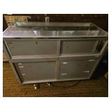 48" Wide Glass Retail Display with Light Fixture Inside