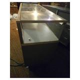 60" Wide Glass Retail Display with Light Fixture Inside