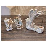 Angel Vases and Candle Holder