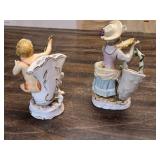 Angel Vases and Candle Holder