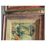 Pair of Antique Framed Genre Scene Prints