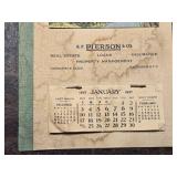 1931 Litchfield Produce Calendar & 1937 EF Pierson & Co. Calendar