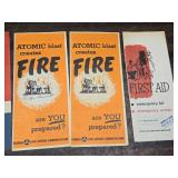 Early Civil Defense Literature for Fire and Nuclear Attack and War Rations Book