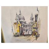12x16 London Scenes Prints St. Pauls Cathedral of London & Big Ben
