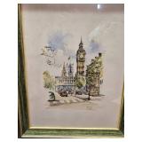12x16 London Scenes Prints St. Pauls Cathedral of London & Big Ben