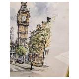 12x16 London Scenes Prints St. Pauls Cathedral of London & Big Ben