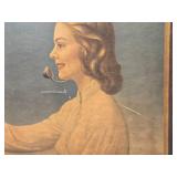 Richard Brown ATT Telephone Operator Litho - Some Scratches Please see Pics
