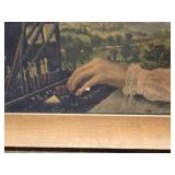 Richard Brown ATT Telephone Operator Litho - Some Scratches Please see Pics