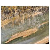 Approx. 31x31 Original Landscape Oil Painting Signed H. Lotney (?)
