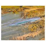 Approx. 31x31 Original Landscape Oil Painting Signed H. Lotney (?)