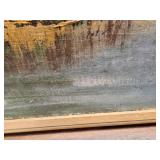 Approx. 31x31 Original Landscape Oil Painting Signed H. Lotney (?)