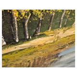 Approx. 31x31 Original Landscape Oil Painting Signed H. Lotney (?)
