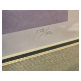 Signed Print of Ducks on Flight Numbered 158/500 - Some Wrinkling