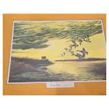 Lot of 3 Duck Related Prints - Sensing Danger Rhynard 1991 and 2 by Peter Moustakos