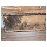 Vintage Field and Creek Litho or Etching Copyright 1909