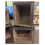 5 Various Trinket Display Boxes - 100+ year old wood - Hand Made