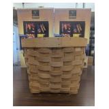 Large 14" x 11" Woven Basket with Square Bottom and Handles - Great Storage & Display