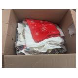 Full Box - Mixed Fabrics/Doylies/Doll Clothes - Clean - Vintage