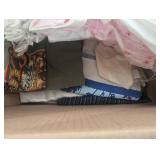 Full Box - Mixed Fabrics/Doylies/Doll Clothes - Clean - Vintage