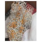 Full Box - Mixed Fabrics/Doylies/Doll Clothes - Clean - Vintage