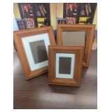 Set of 3 - Wooden Picture Frames - 2 medium - 1 small