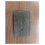 3 Brass Belt Buckles - Colt Revolvers, Oshkosh Trucks, Unknown