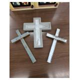 Set of 3 - Wooden Crosses - Rustic Decor