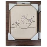 Set of 2 - 8x10 - Painted canvas - Threshold - Framed