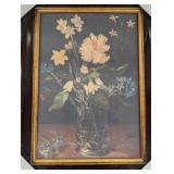 12" x 16" Floral Cotton Canvas Framed Wall Art - Threshold™ designed with Studio McGee : Vintage Botanical Decor