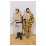 Pair of 10" Lone Ranger and Tanto Action Figure Dolls-1973