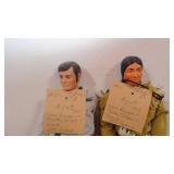 Pair of 10" Lone Ranger and Tanto Action Figure Dolls-1973
