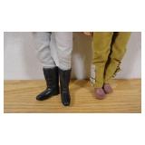 Pair of 10" Lone Ranger and Tanto Action Figure Dolls-1973