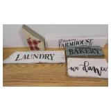 Small Fruit Print Wicker Basket with 5 Hand Crafted Wall/ Shelf Decor