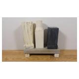 Lot of 4 Farmhouse Wooden Decorative Shelf Pieces