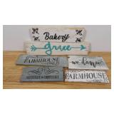 Vintage Bed Pan with 6 Hand Crafted Wall Decor