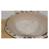 Vintage Bed Pan with 6 Hand Crafted Wall Decor