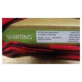 Red Black Buffalo Flannel Shirting Fabric