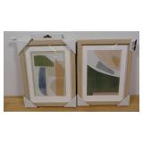 Set of 2 Small Art Deco Framed Prints