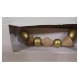 (Set of 2) 5 Foot Wood/ Gold Garlands