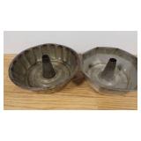 Set of 2 Vintage Bunt Cake Tins
